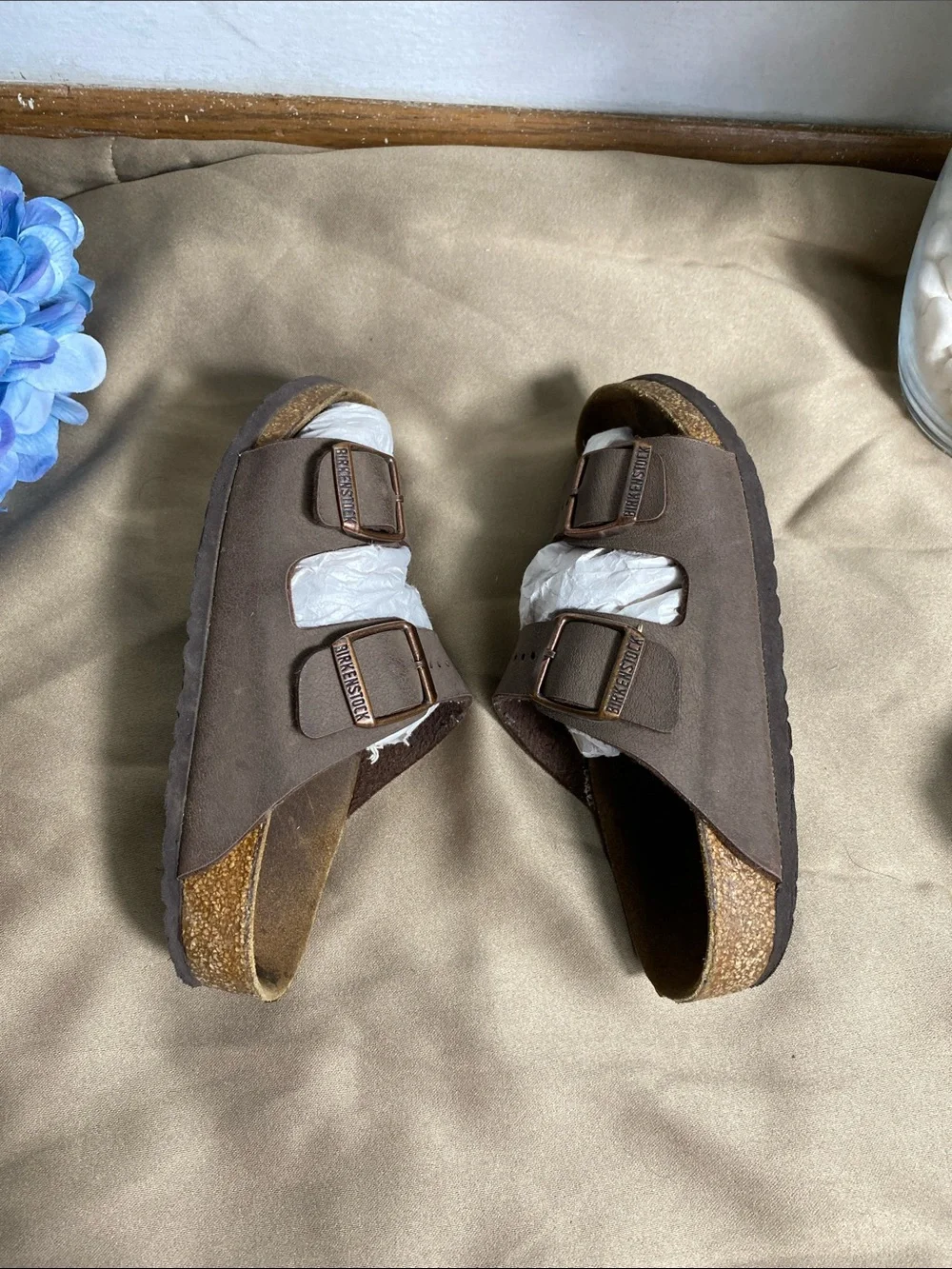 Birkenstock Kids Brown Double Buckle Sandals